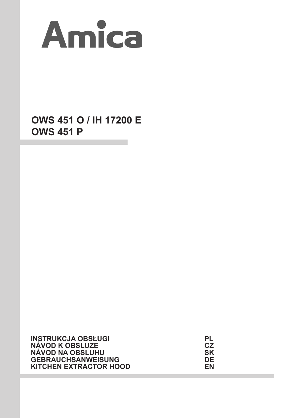 AMICA IH 17200 E DE User Manual | 36 pages