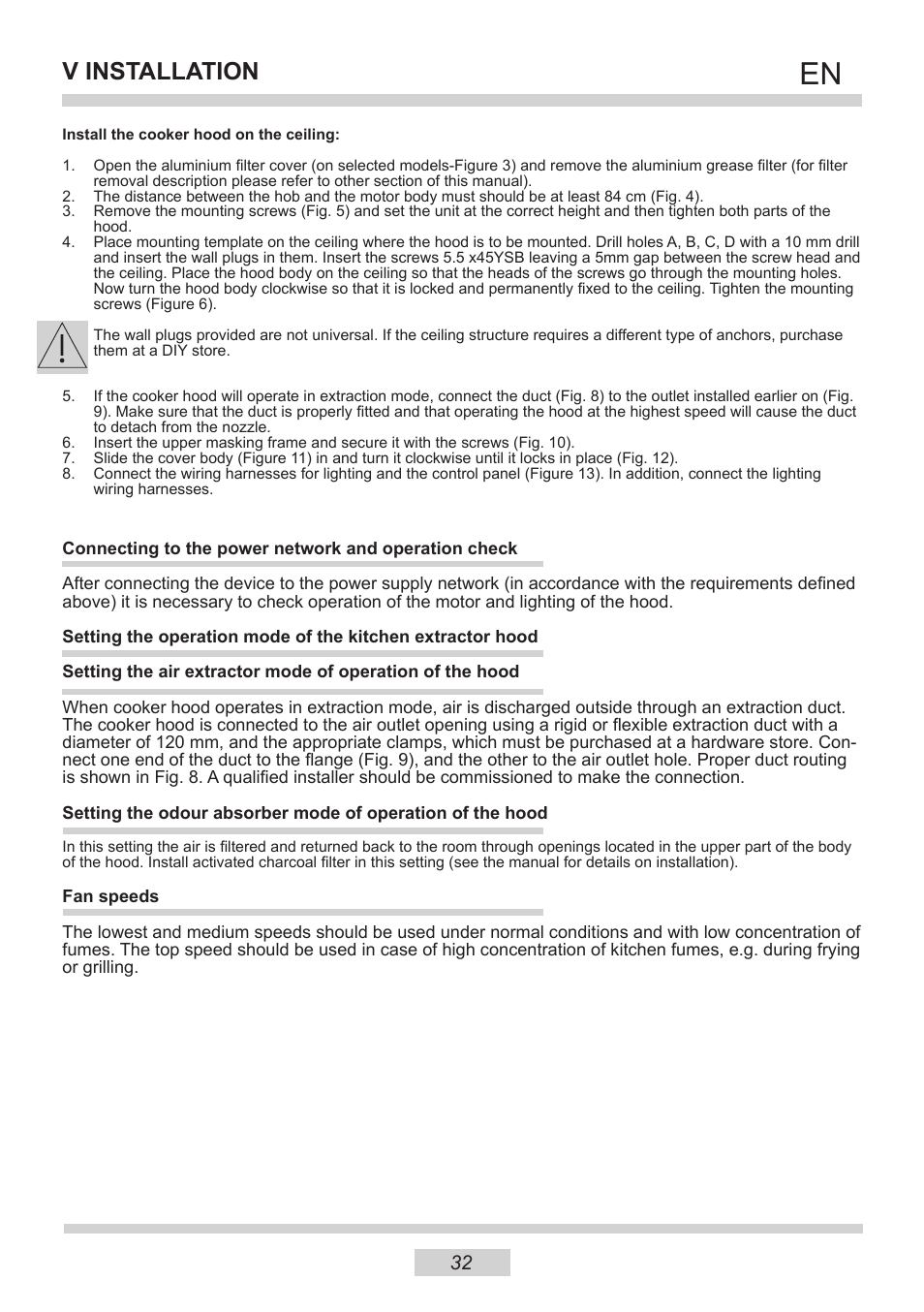 V installation | AMICA IH 17200 E DE User Manual | Page 32 / 36