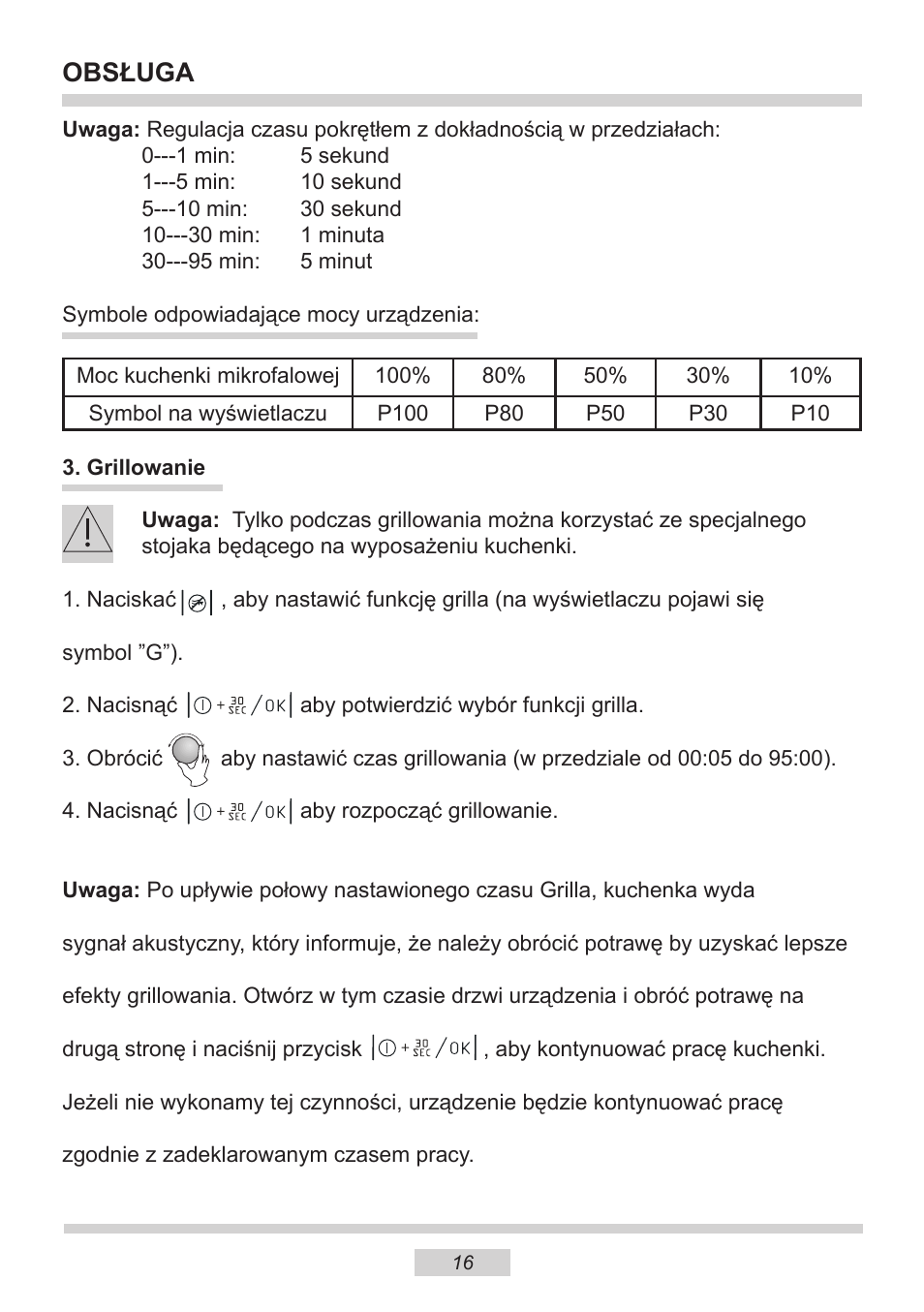 Obsługa | AMICA EMW 13180 E DE User Manual | Page 16 / 116