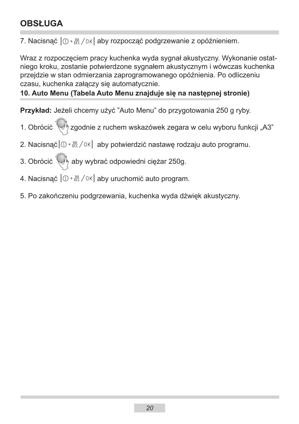 Obsługa | AMICA EMW 13180 E DE User Manual | Page 20 / 116