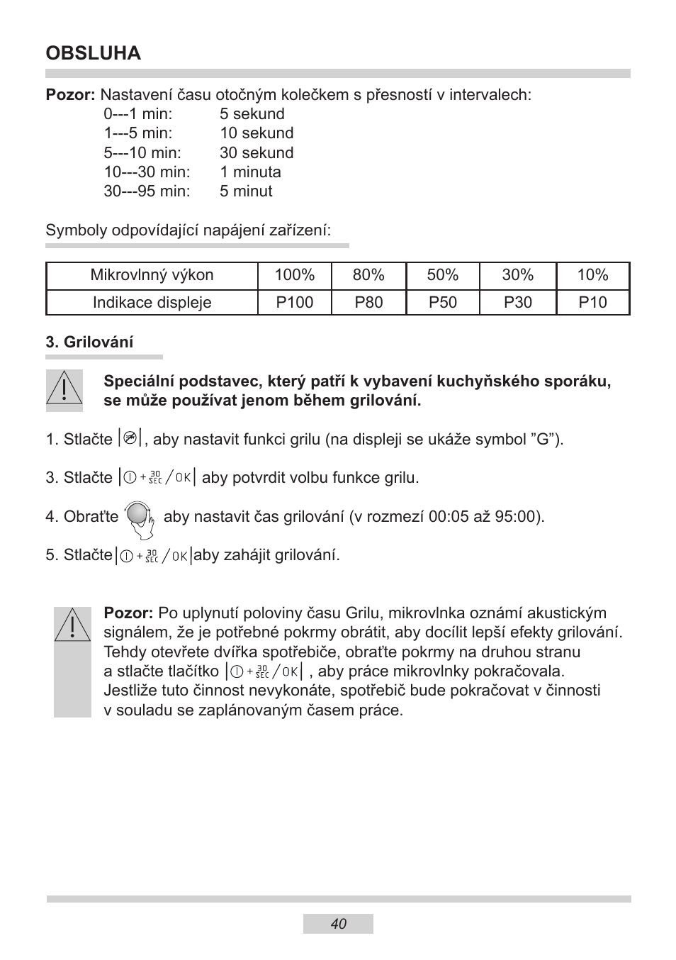 Obsluha | AMICA EMW 13180 E DE User Manual | Page 40 / 116
