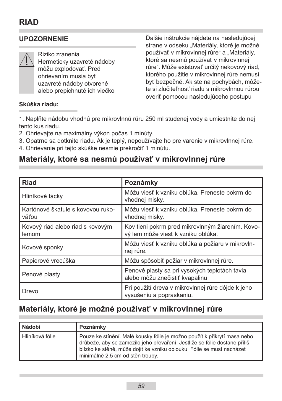 Riad | AMICA EMW 13180 E DE User Manual | Page 59 / 116