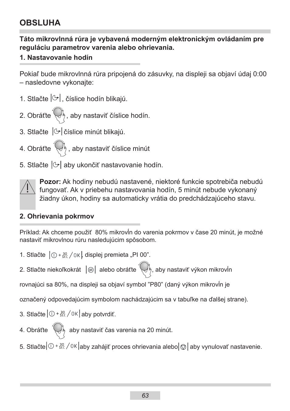 Obsluha | AMICA EMW 13180 E DE User Manual | Page 63 / 116
