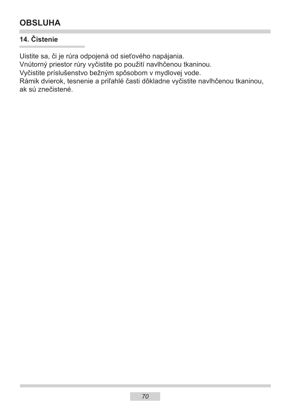 Obsluha | AMICA EMW 13180 E DE User Manual | Page 70 / 116