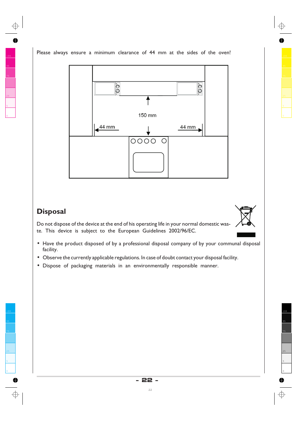 Disposal | AMICA MW 13150 W DE User Manual | Page 22 / 132