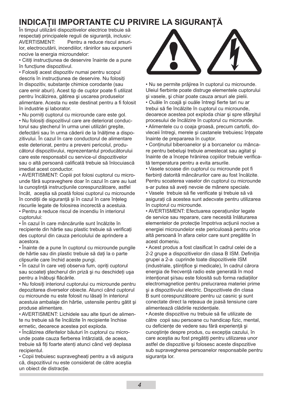 Indicaţii importante cu privire la siguranţă | AMICA MW 13150 W DE User Manual | Page 28 / 132