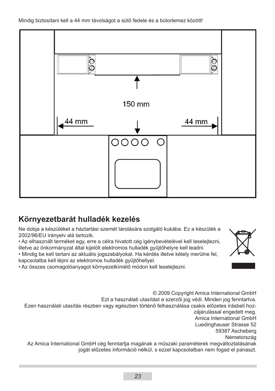 Környezetbarát hulladék kezelés | AMICA MW 13150 W DE User Manual | Page 47 / 132