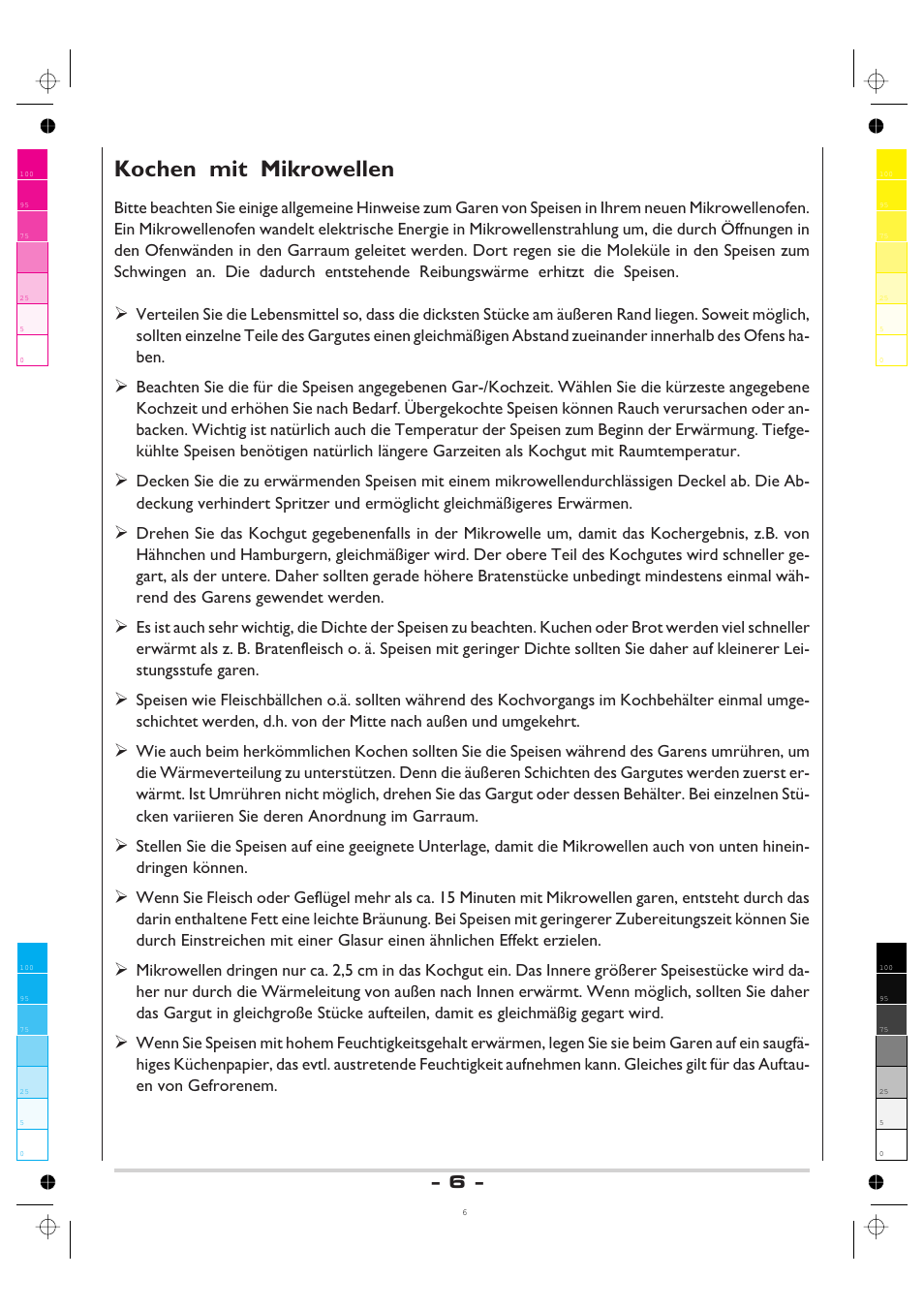 Kochen mit mikrowellen | AMICA MW 13150 W DE User Manual | Page 6 / 132