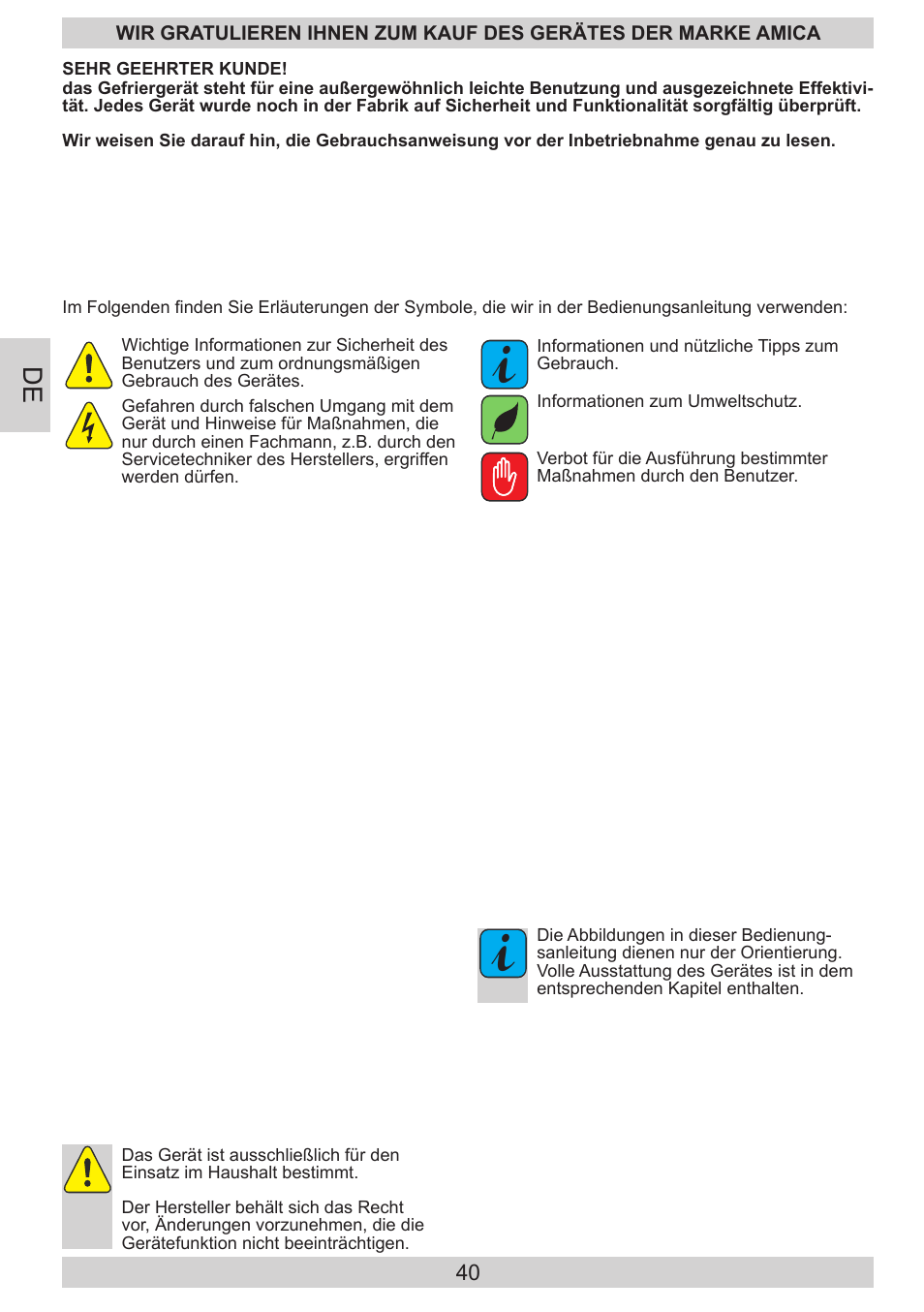 AMICA EVKS 16404 DE User Manual | Page 40 / 84