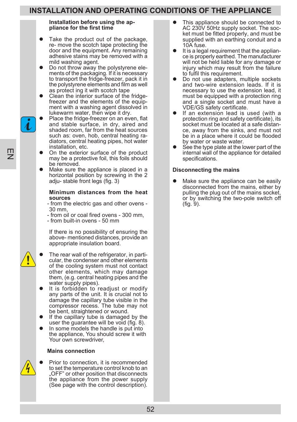 AMICA EVKS 16404 DE User Manual | Page 52 / 84