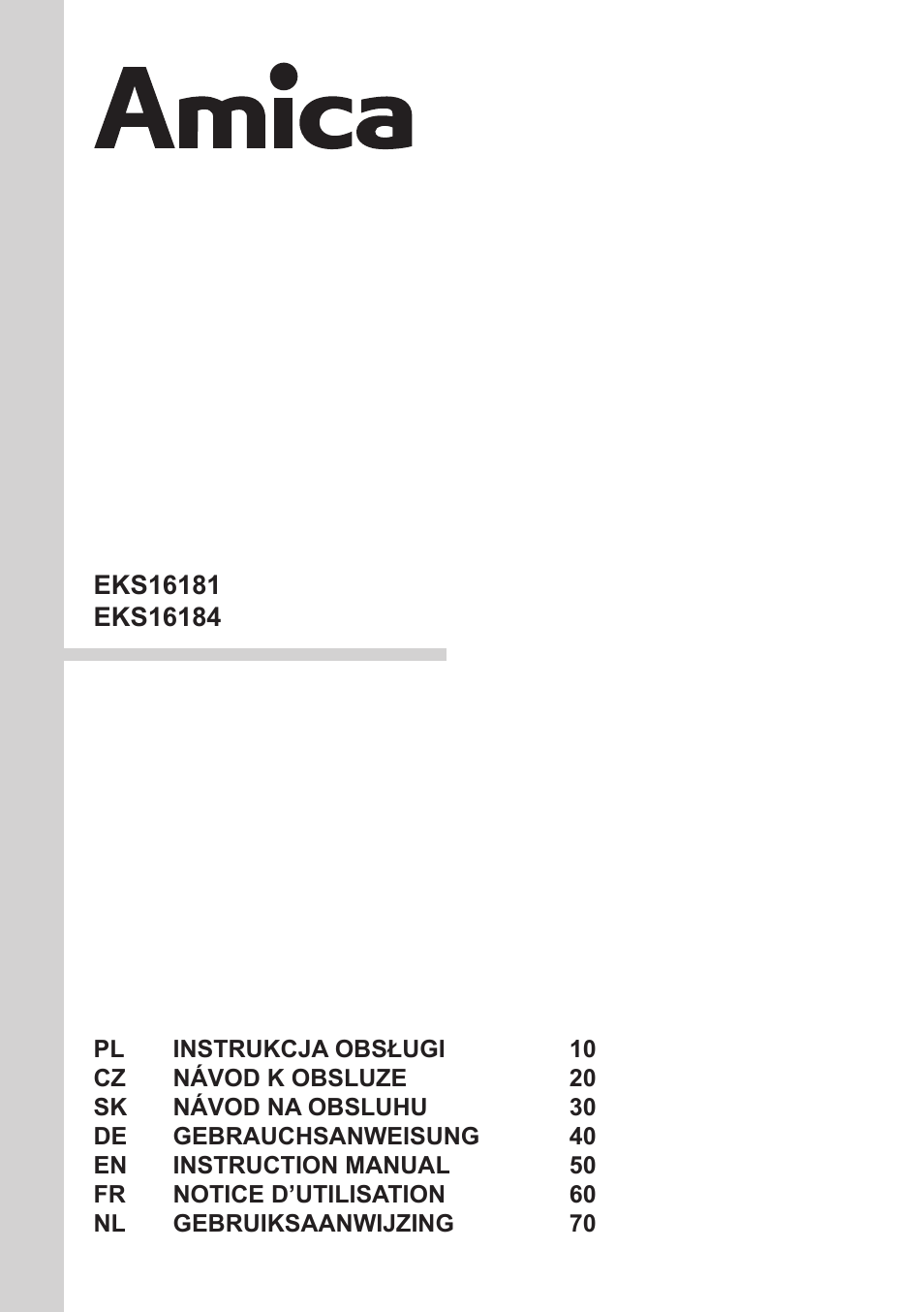 AMICA EKS 16181 DE User Manual | 92 pages