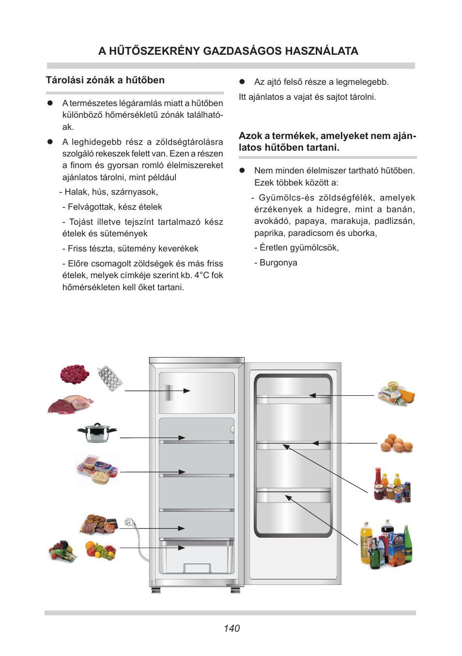 A hűtőszekrény gazdaságos használata | AMICA EKS 16161 DE User Manual | Page 140 / 172