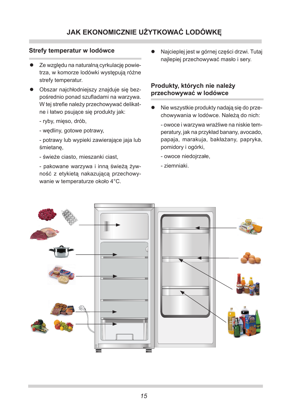 Jak ekonomicznie użytkować lodówkę | AMICA EKS 16161 DE User Manual | Page 15 / 172