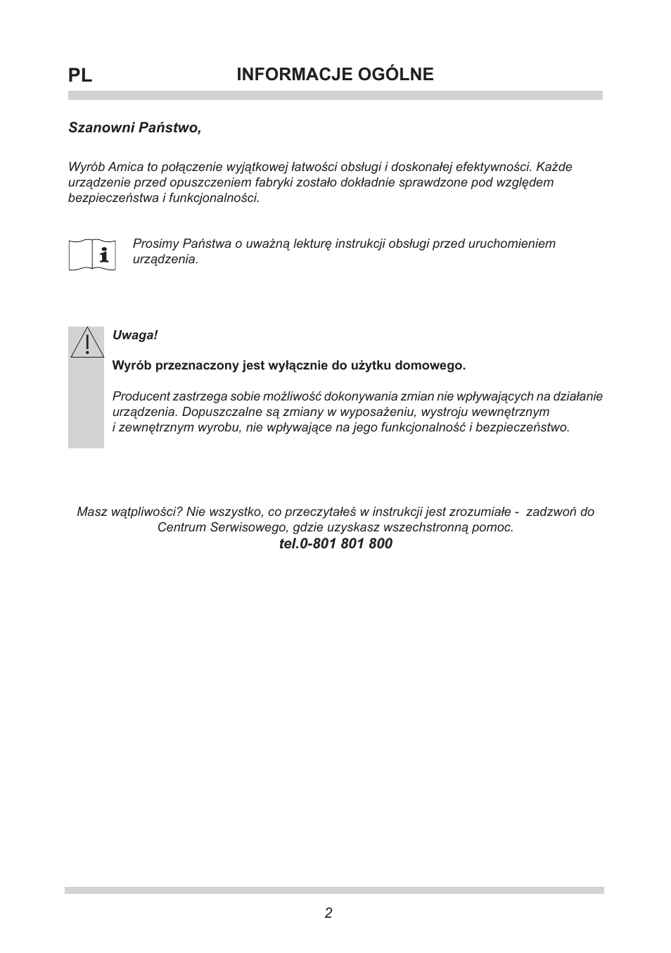 Informacje ogólne | AMICA EKS 16161 DE User Manual | Page 2 / 172