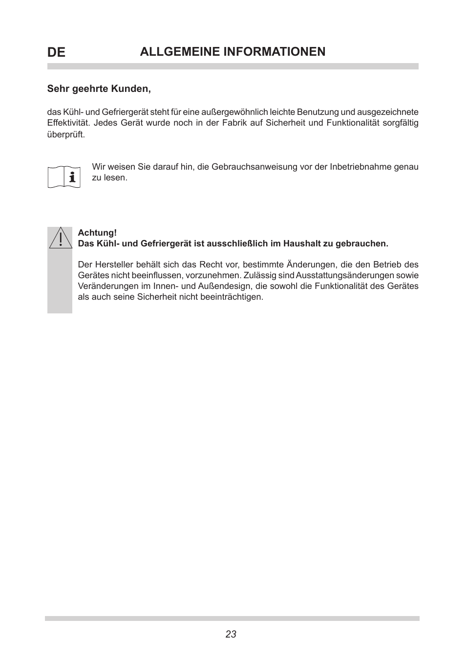 Allgemeine informationen | AMICA EKS 16161 DE User Manual | Page 23 / 172