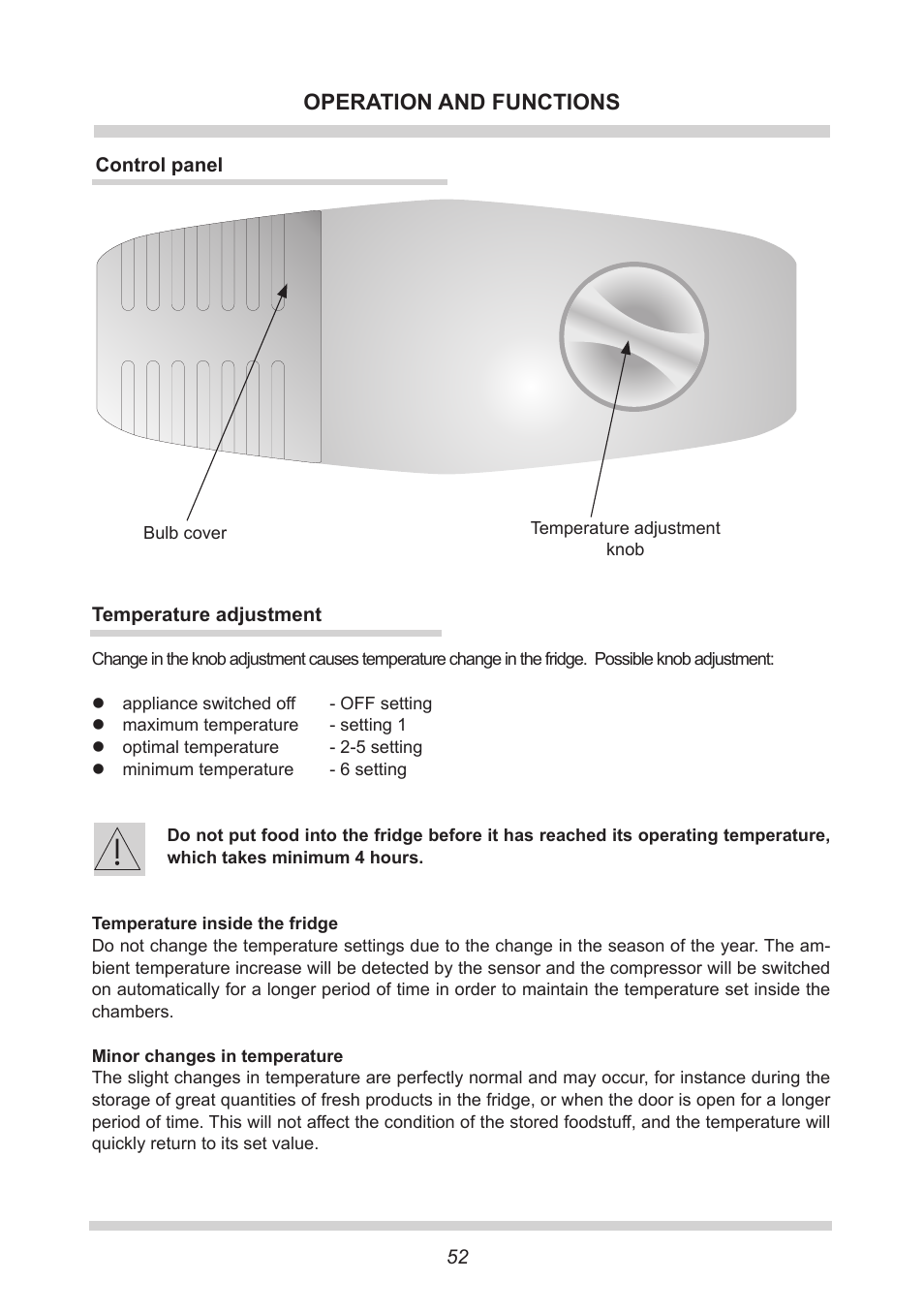 Operation and functions | AMICA EKS 16161 DE User Manual | Page 52 / 172