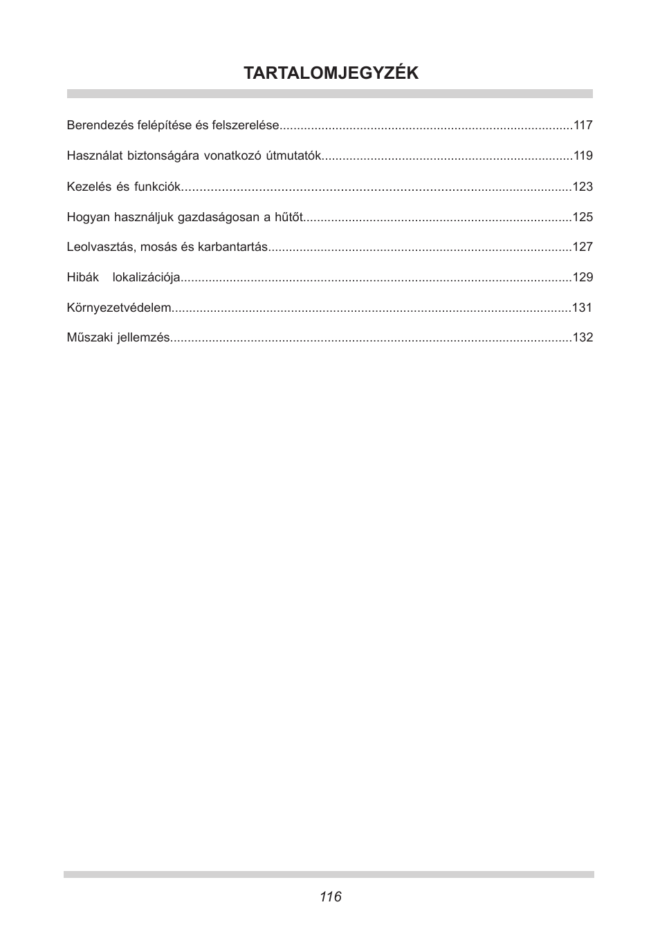 Tartalomjegyzék | AMICA UVKS 16149 DE User Manual | Page 116 / 156