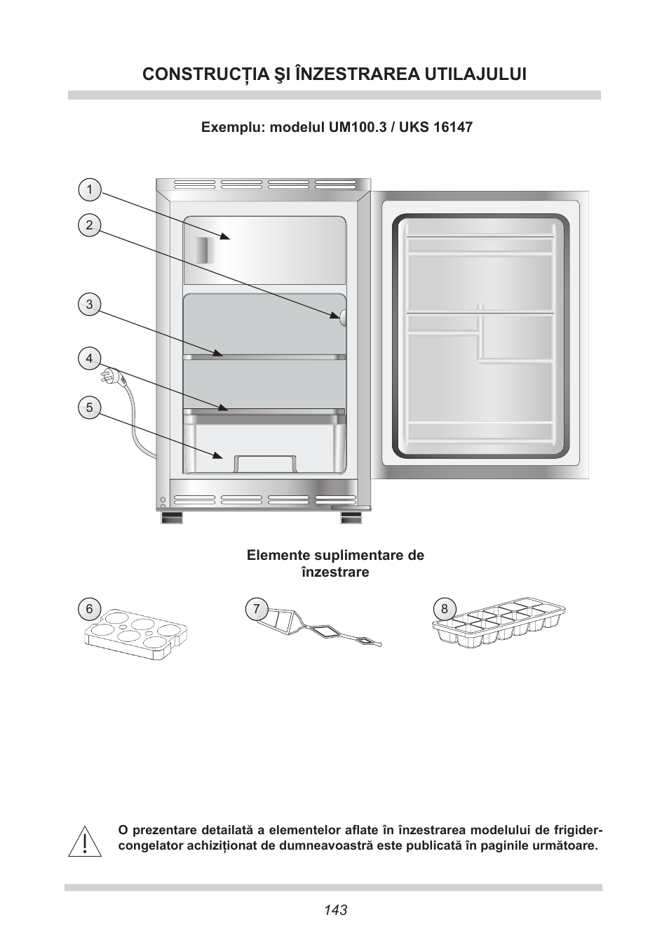 Construcţia şi înzestrarea utilajului | AMICA UKS 16147 DE User Manual | Page 143 / 164