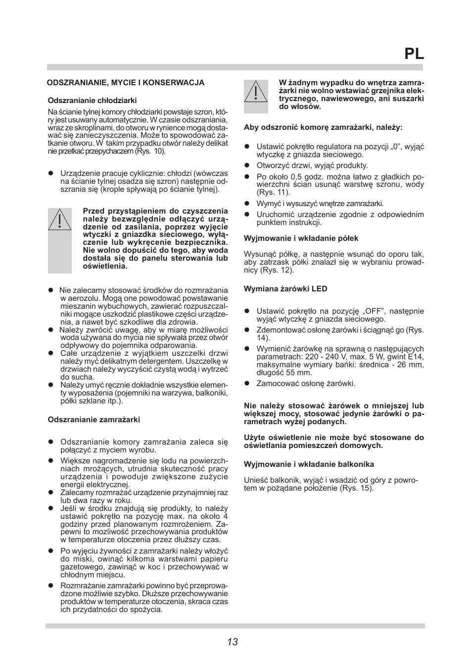 AMICA KS 15423 W DE User Manual | Page 13 / 64