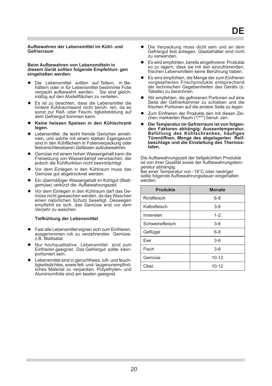 AMICA KS 15423 W DE User Manual | Page 20 / 64