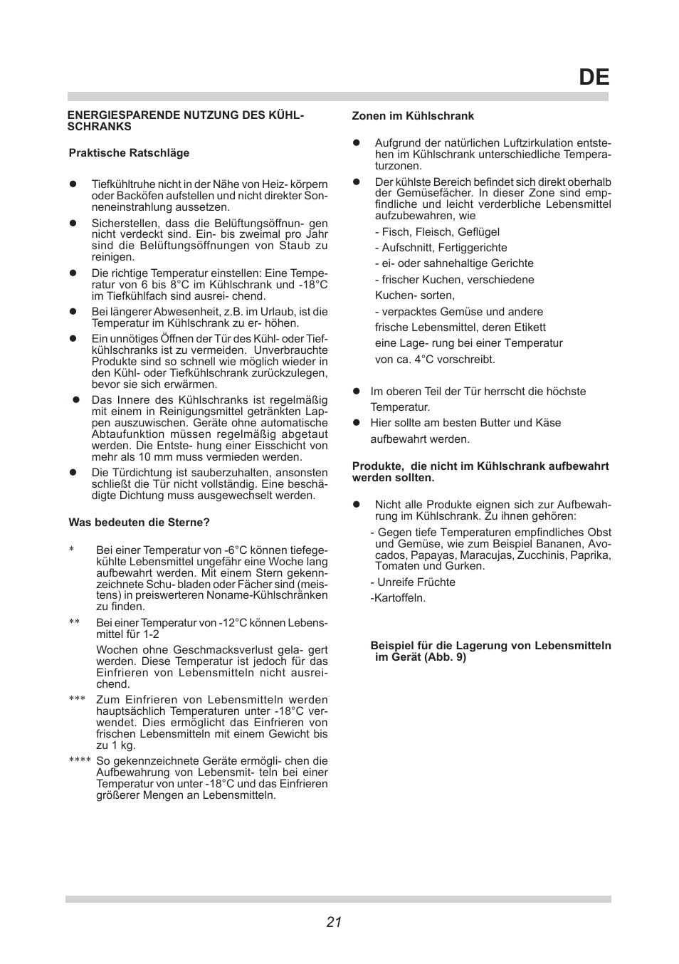 AMICA KS 15423 W DE User Manual | Page 21 / 64
