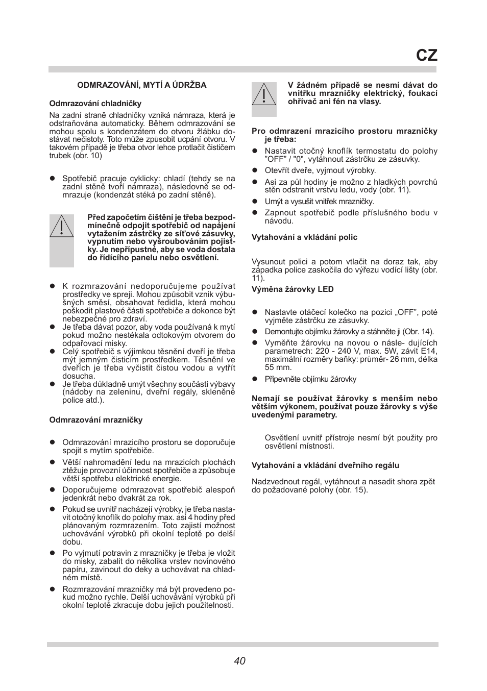 AMICA KS 15423 W DE User Manual | Page 40 / 64