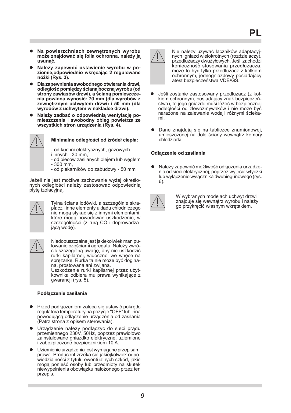 AMICA KS 15423 W DE User Manual | Page 9 / 64