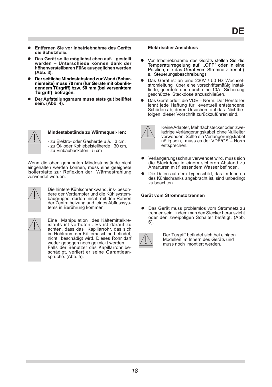 AMICA VKS 15422 W DE User Manual | Page 18 / 64
