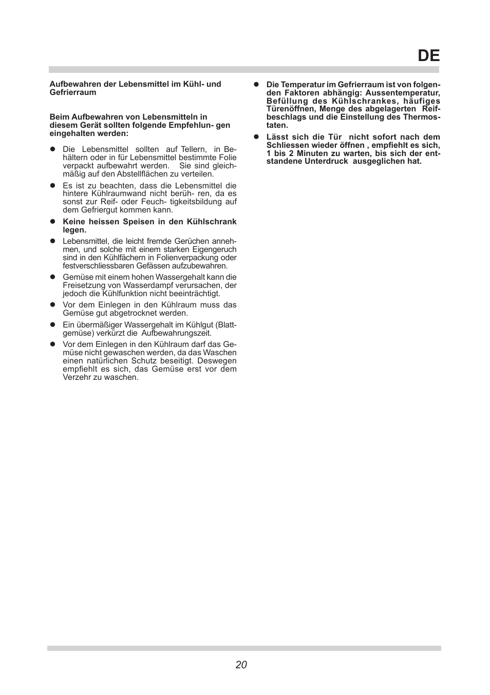 AMICA VKS 15422 W DE User Manual | Page 20 / 64