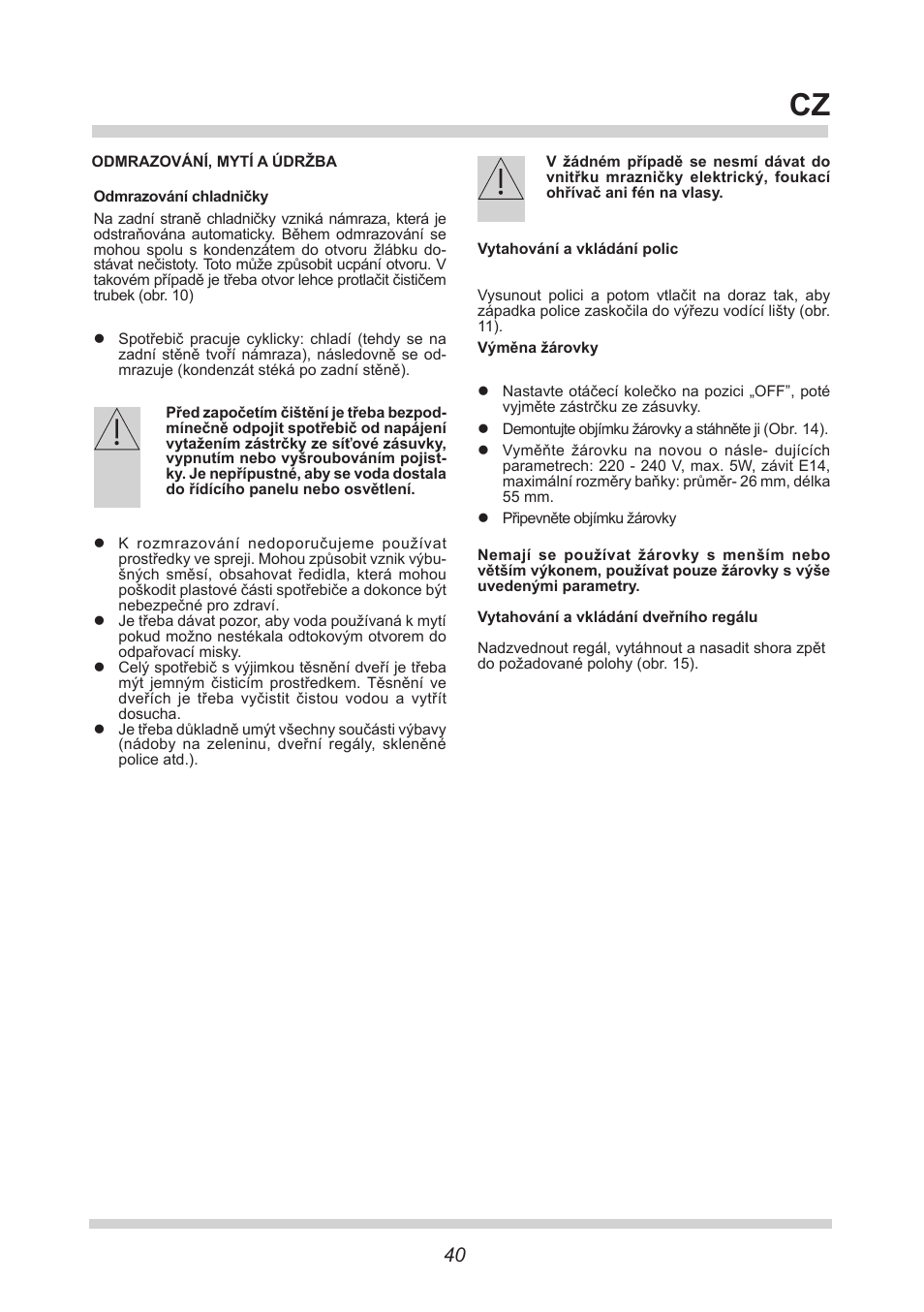 AMICA VKS 15422 W DE User Manual | Page 40 / 64