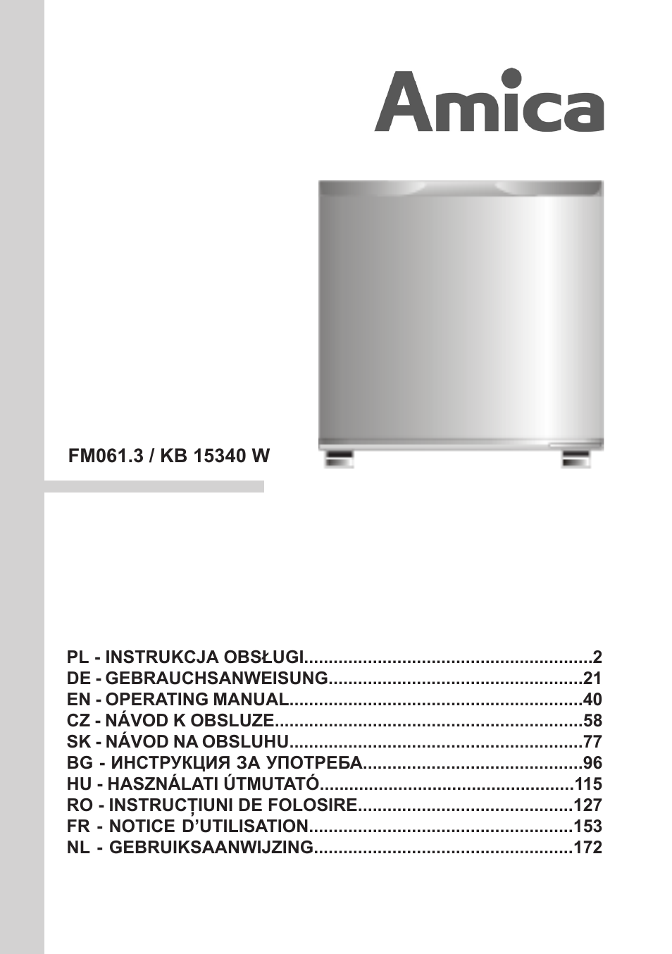 AMICA KB 15340 W DE User Manual | 192 pages