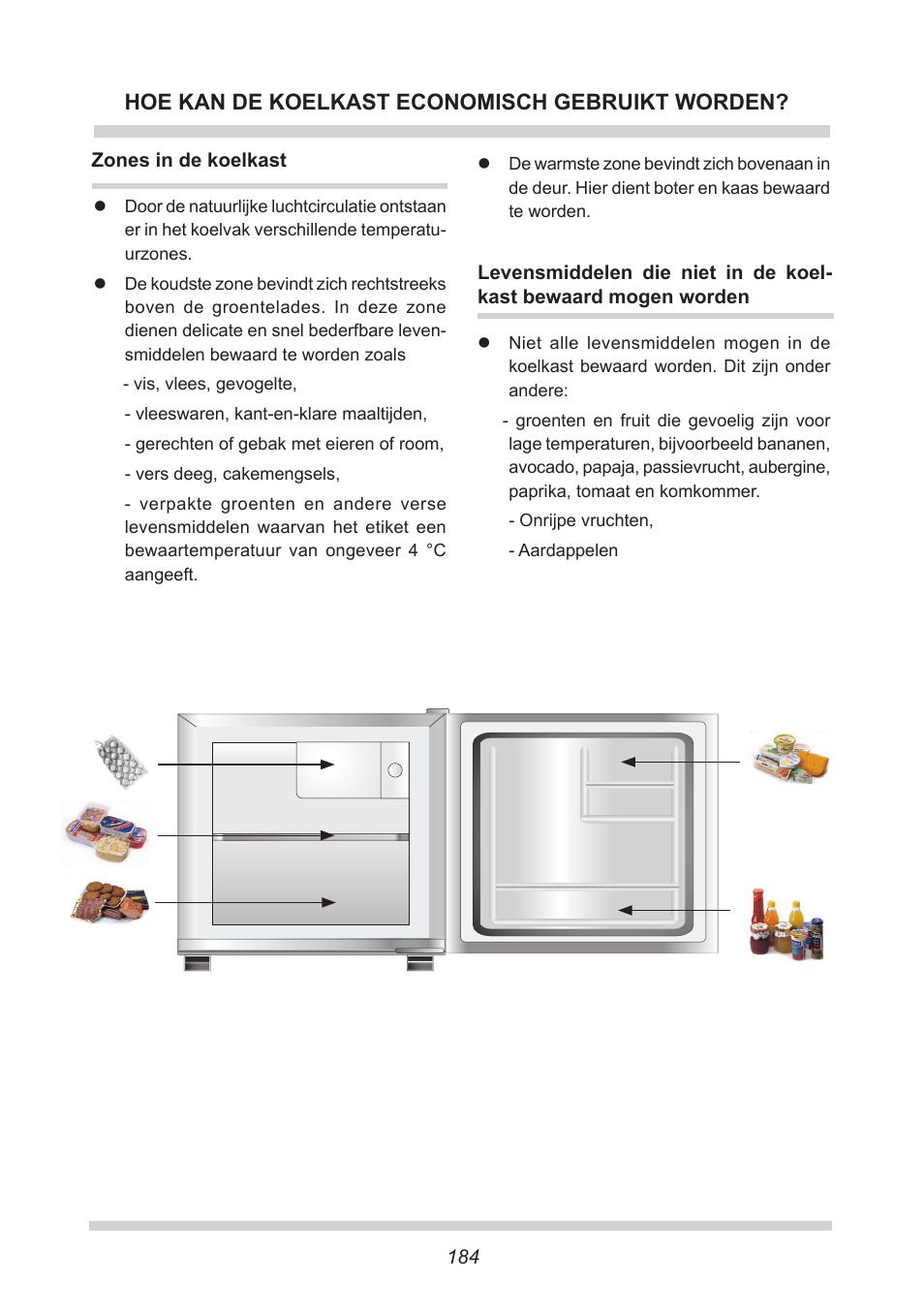 Hoe kan de koelkast economisch gebruikt worden | AMICA KB 15340 W DE User Manual | Page 184 / 192
