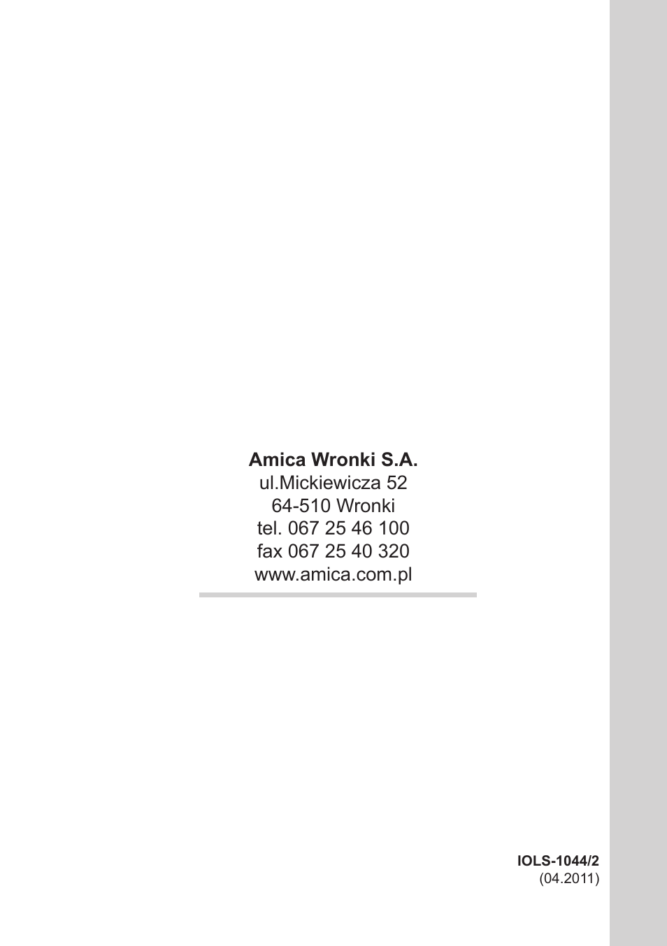 AMICA KB 15340 W DE User Manual | Page 192 / 192
