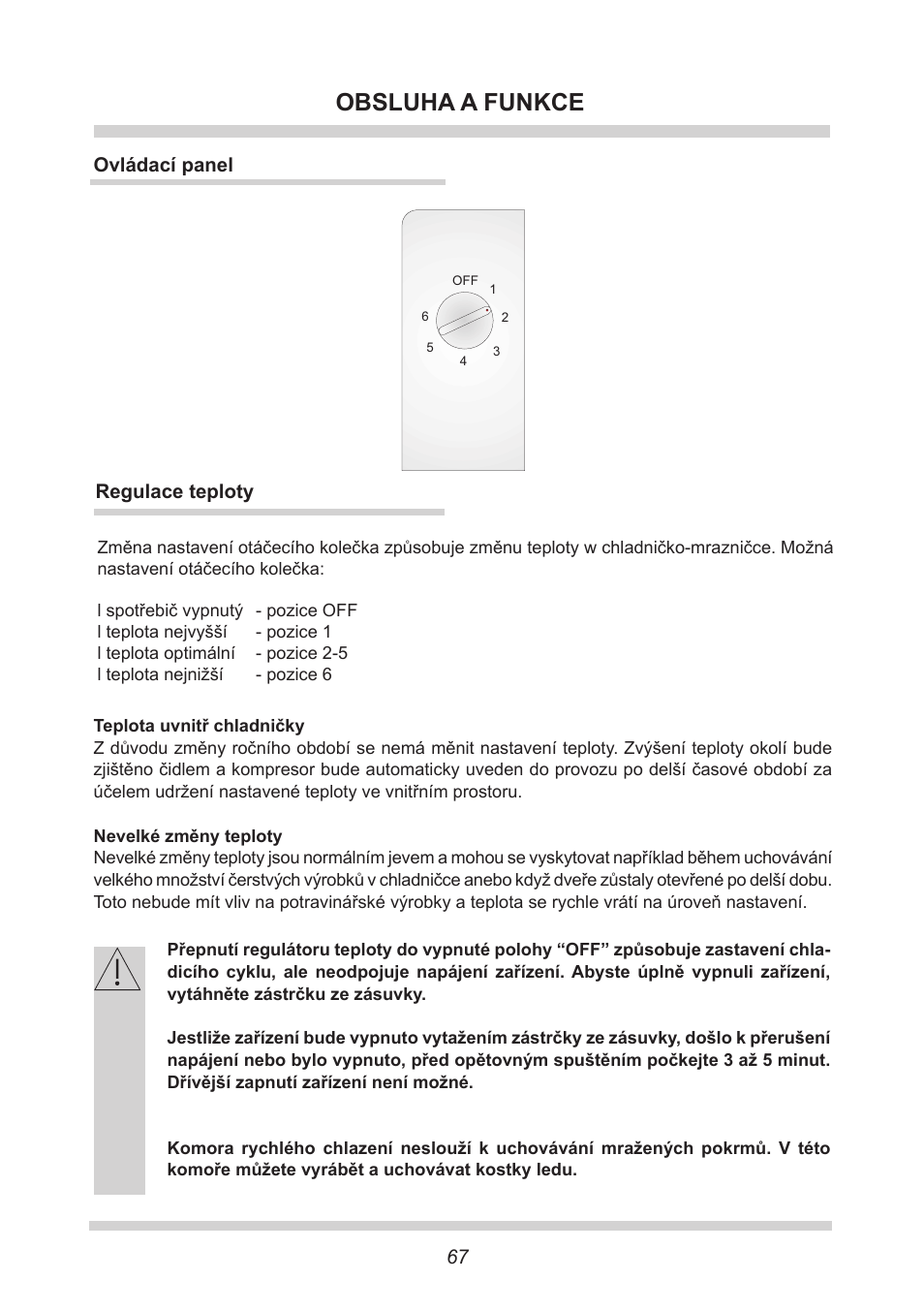 Obsluha a funkce | AMICA KB 15340 W DE User Manual | Page 67 / 192