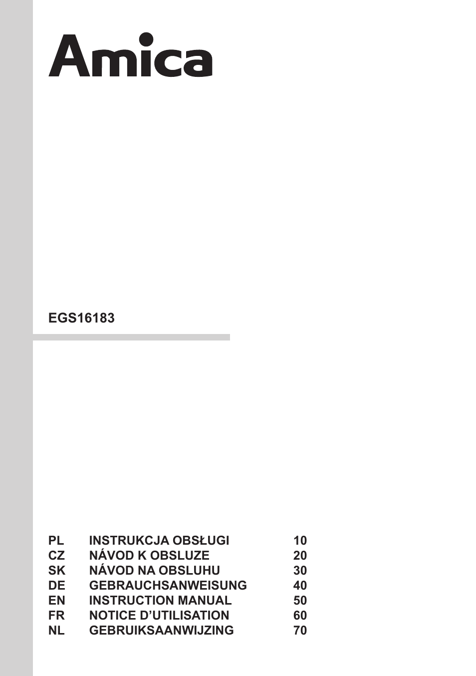 AMICA EGS 16183 DE User Manual | 92 pages