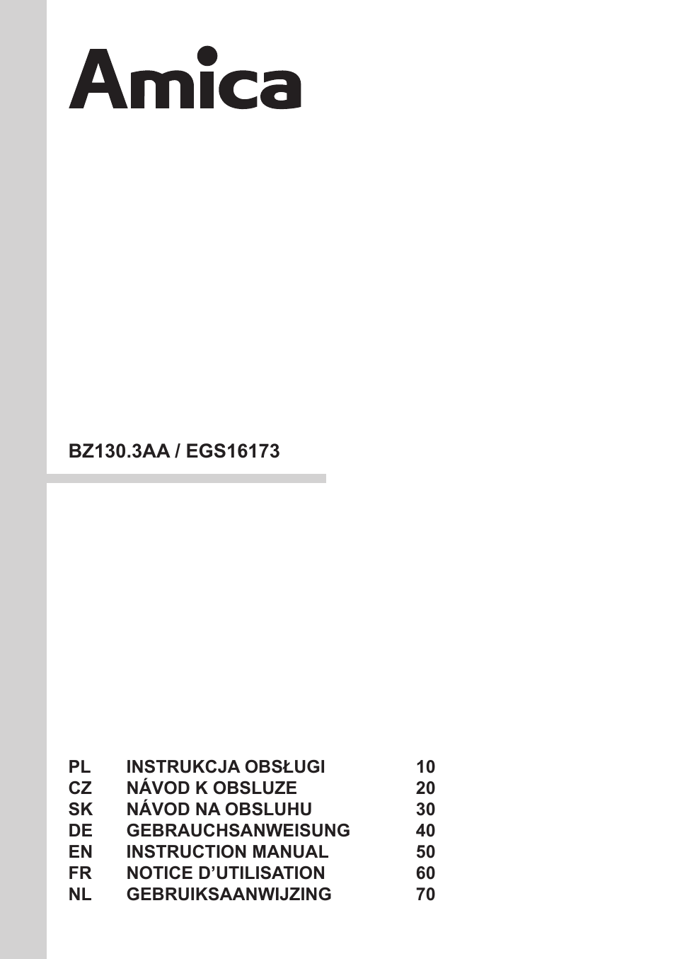 AMICA EGS 16173 DE User Manual | 92 pages