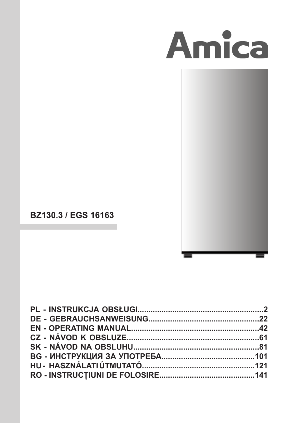 AMICA EGS 16163 DE User Manual | 164 pages