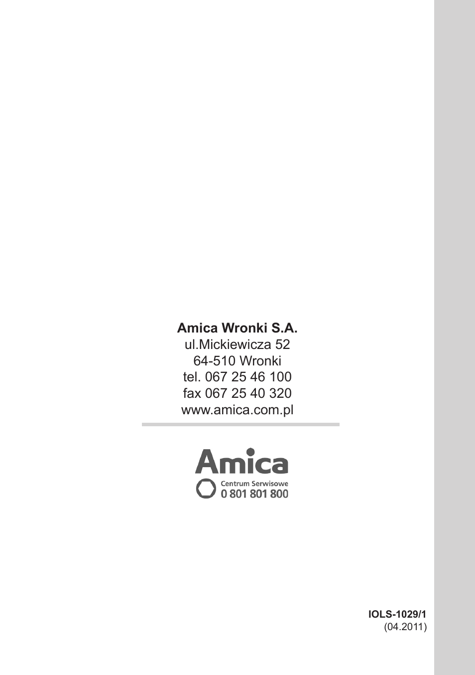 AMICA EGS 16163 DE User Manual | Page 164 / 164