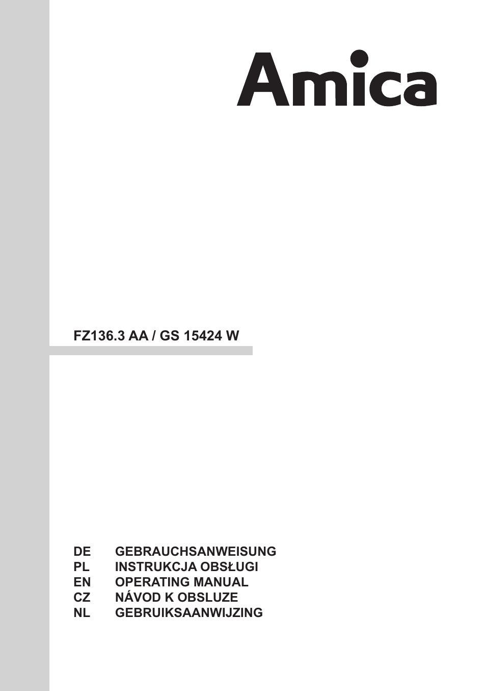 AMICA GS 15424 W DE User Manual | 60 pages