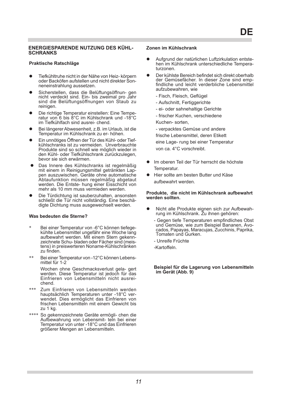 AMICA GS 15424 W DE User Manual | Page 11 / 60