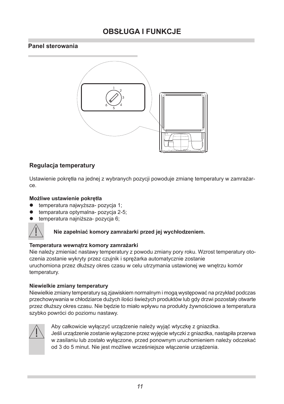 Obsługa i funkcje | AMICA GB 15341 W DE User Manual | Page 11 / 190