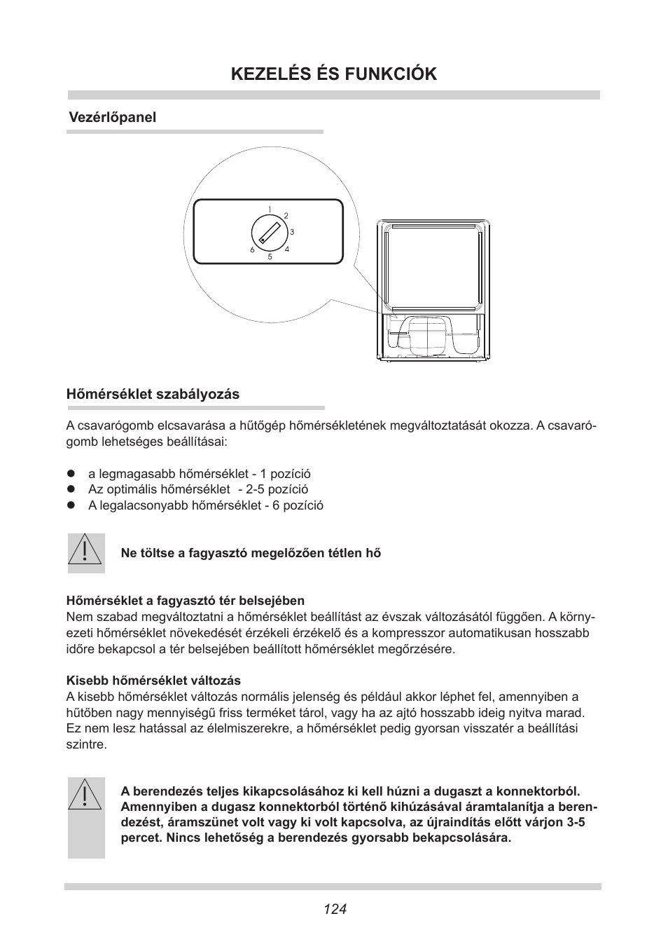 Kezelés és funkciók | AMICA GB 15341 W DE User Manual | Page 124 / 190