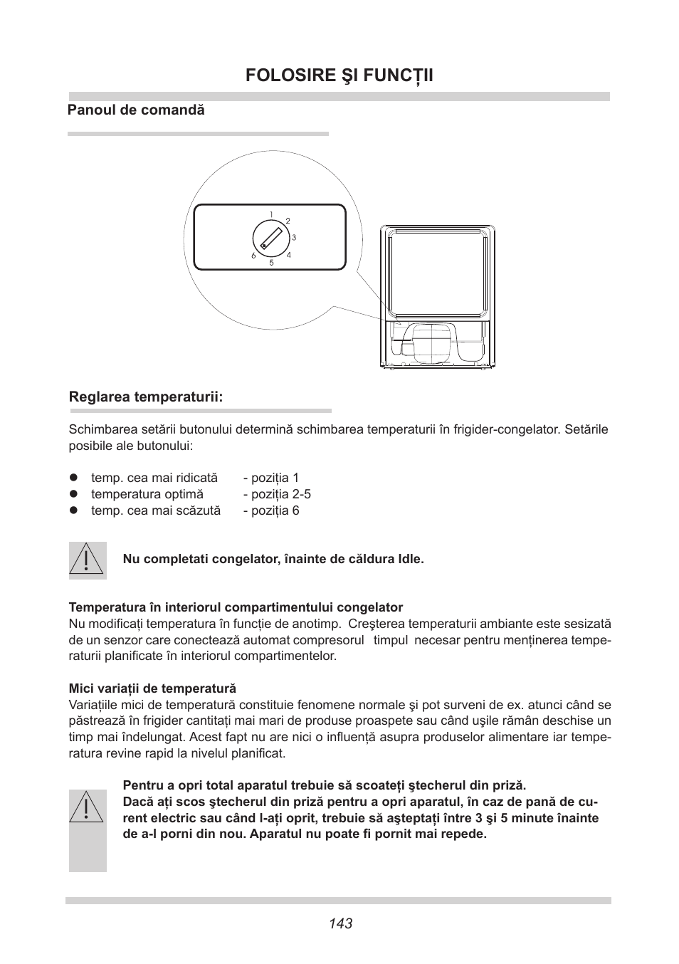 Folosire şi funcţii | AMICA GB 15341 W DE User Manual | Page 143 / 190