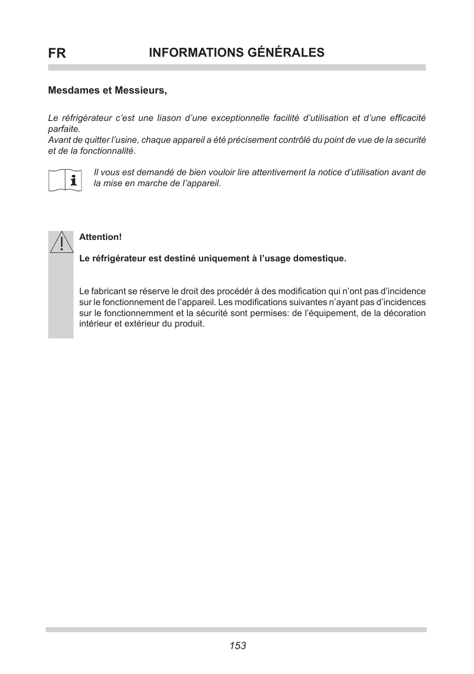 Informations générales | AMICA GB 15341 W DE User Manual | Page 153 / 190