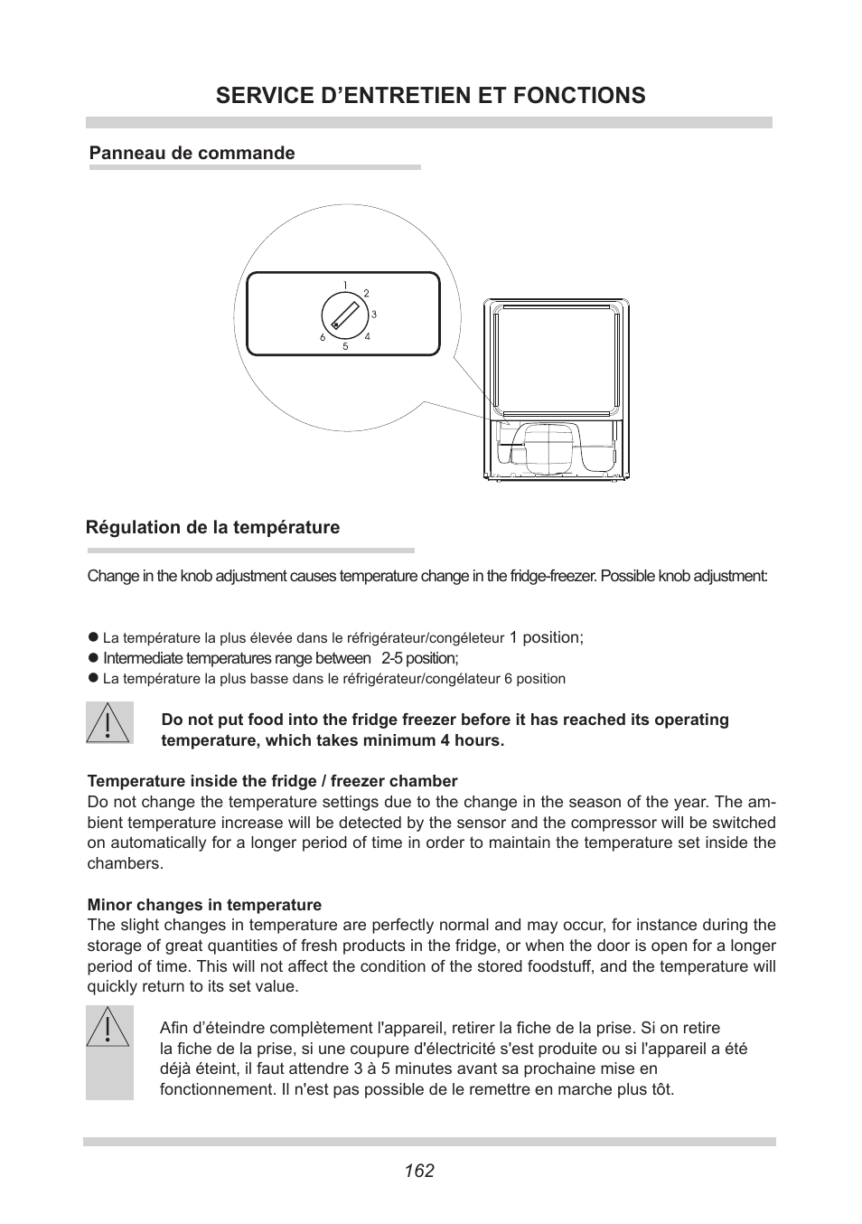 Service d’entretien et fonctions | AMICA GB 15341 W DE User Manual | Page 162 / 190