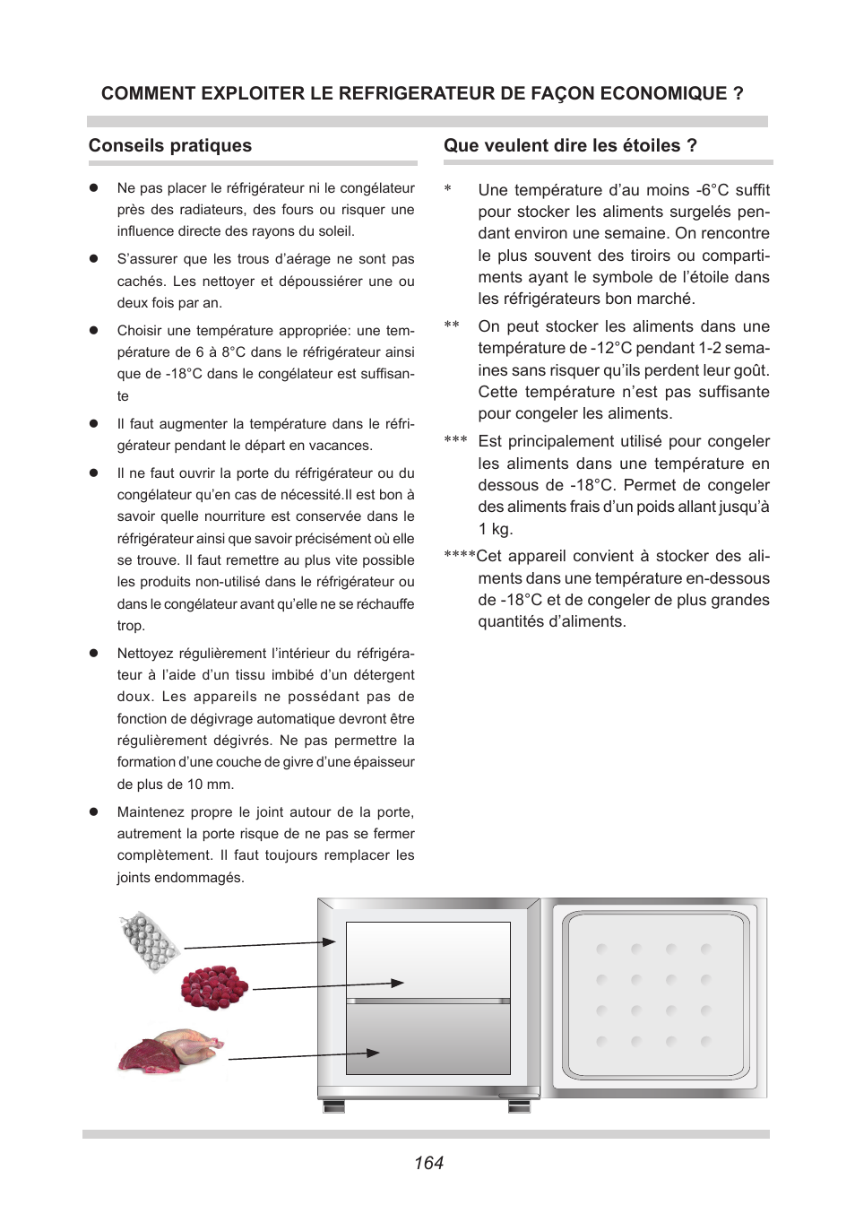 Que veulent dire les étoiles | AMICA GB 15341 W DE User Manual | Page 164 / 190