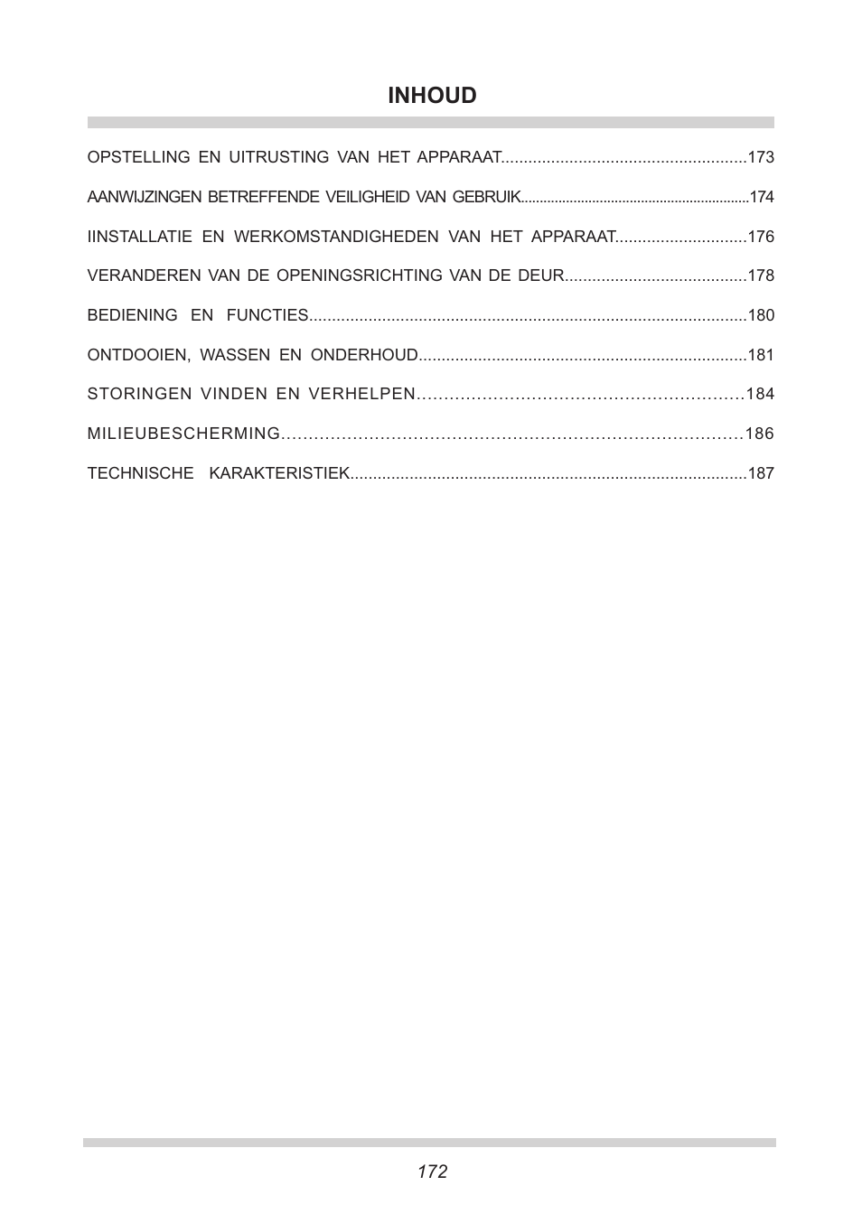 Inhoud | AMICA GB 15341 W DE User Manual | Page 172 / 190