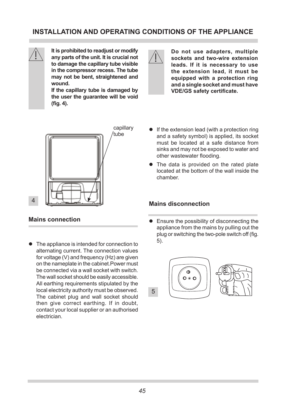 AMICA GB 15341 W DE User Manual | Page 45 / 190