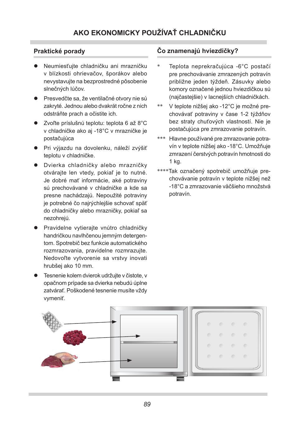 Ako ekonomicky používať chladničku | AMICA GB 15341 W DE User Manual | Page 89 / 190