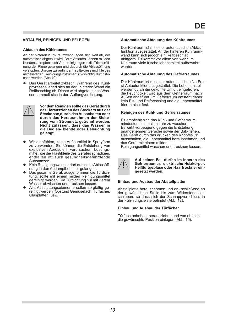 AMICA EKGC 16178 DE User Manual | Page 13 / 76